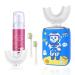 Waideecia Kids U Shaped Electric Toothbrush Automatic Ultrasonic Toddler Toothbrushes with IPX7 Waterproof Children's Foam Mousse Toothpaste and 4 Brush Heads (Age 2-6  Blue) Age 2-6 Blue