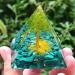 Orgone Turquoise Pyramid for Protection & Balancing Positive Energy with Clear Quartz Crystal Point - Chakra Healing & Meditation Tool - Buy Online on GoSupps.com
