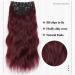 QGZ Clip in Long Wavy Synthetic Hair Extensions - 20 Inch Burgundy Hairpieces for Women - Daily & Party Wear - Buy Online on GoSupps.com