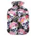 Hot Water Bottles with Cover Skulls and Flowers Hot Water Bag for Pain Relief for Women Girls Children 2 Liter