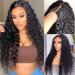 22 inch Glueless Water Wave Lace Front Human Hair Wig for Black Women - Pre Plucked with Baby Hair, Transparent Lace Closure, Curly Style - Full and Natural Look - Buy Online on GoSupps.com