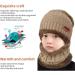 Aisprts Kids Winter Beanie Hat and Scarf Set - Knitted Thermal Fleece Lining - Khaki - Buy Online on GoSupps.com