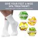 Men's Silicone Moisturizing Socks - 2 Pairs Pink/White XL Post-Pedicure Recovery Deep Hydration Foot Care for Dry & Cracked Skin - Buy Online on GoSupps.com