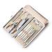 BANDKIT 16 Piece set Nail Manicure Tools Nails Toe Clipper Scissors Trimmer Pedicure Kit Stainless Steel Tools for Paronychia(Black)