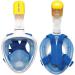 COZIA DESIGN Adult Snorkel Set - Full Face Mask with Swim Fins | 180 Panoramic View Scuba Gear | Anti-Fog & Anti-Leak | S/M Size | Blue Mask & Fins - Buy Online on GoSupps.com