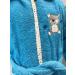 Wolimbo Personalized Dog Motif Bathrobe for Kids | Boys & Girls 98/104 (24-36 Months) - Turquoise - Buy Online on GoSupps.com
