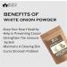 Blessfull Healing Organic 100% Pure Natural White Onion Superfood Powder | 100 Gram / 3.52 oz - Buy Online on GoSupps.com