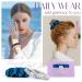 Osilk 3 Set Silk Hair Ties | 100% Silk Scrunchies & Elastic Hair Bands - Punch Blue Hair Jewelry - Buy Online on GoSupps.com
