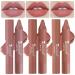 3 Colors Liquid Matte Lipstick Set Nude Lipstick Velvet Air Moisture Smooth Crayon Lip Stain  Ultimate Nourishing Color Stick Matte Lipstick 24 Hour Superstay Long Lasting Waterproof Lip Gloss Lipstick for Women Makeup (...