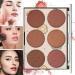 6 Colors Blush Palette with Brush - Matte & Shimmer Powder Blush for Glam Makeup Look | Contour & Highlighter Palette - Buy Online on GoSupps.com