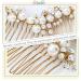 Brishow Gold Pearls Wedding Hair Combs - Bridal Accessories for Women and Girls - Buy Online on GoSupps.com