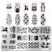 WOKOTO 6Pcs Pets Nail Stamping Plates - Cute Cartoon Animals Nail Stamping Kit for Nail Art Design - Nail Stencils for Cat and Dog Lovers - Buy Online on GoSupps.com