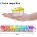 Extra Large 7 Day XL AM PM Pill Organizer for Supplements - Jumbo Container for Vitamins - Oversized Daily Medicine Holder - Buy Online on GoSupps.com