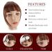 NICENEEDED Light Brown Clip in Bangs Wispy Bangs Clip in Hair Extensions Air Bangs Fringe Natural Curved Wispy Bangs Faux Hairpieces for Women Daily Wear - Buy Online on GoSupps.com