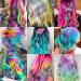 22 Inch Aomig Rainbow Colored Curly Hair Extensions - 22 PCS Clip-in Strands for Girls | Rose Red Party Accessories - Buy Online on GoSupps.com