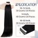 RUNATURE 14 Inch Black Tape in Human Hair Extensions Remy - 40g Straight #1B - Buy Online on GoSupps.com