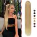 Sofeiyan ponytail hair extension hair extension with cord strain 70cm long straight braid horse tail natural soft hair extension synthetic ponytail extension for women 70cm dark blonde to bleaching blonde