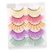 Mikinona 5 Pairs Colored False Eyelashes Halloween Eyelashes Dramatic Fake Eyelashes Cosplay Lashes Natural False Lashes Cosmetic Lashes Mermaid 3d Imitation European and American