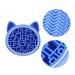 2-in-1 Makeup Brush Storage Box & Cleaner Pad - Blue Brush Holder & Scrubber Rack for International Shipping - Buy Online on GoSupps.com