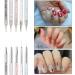 Smukdoo Nail Art Liner Brushes 5pcs Set | Double-Ended Dotting Tools for Manicure | Nail Art Drawing Drill Brush Pen - Buy Online on GoSupps.com