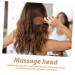 Hoement Ridge Head Massager & Wooden Comb for Scalp Massage | Wide Tooth Comb for Curly Hair | Portable Brown Hair Care Tool - Buy Online on GoSupps.com