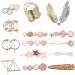BINQER 20 Pcs Pearl Hair Clips Hair Accessories for Women Pearl Barrettes Hairpins Elegant Headwear for Ladies Girls White