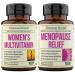 Bundle Women's Multivitamin with Chromium & Magnesium + Menopause Support for Women with Black Cohosh Sage & Phytoestrogen. Complete Immune Booster + Supplement for Hot Flash Relief & Night Sweats