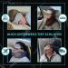 FLOWZOOM Comfortable Sleep Mask for Men & Women - Soft Eye Mask with Narrow Elastic Band in White-Grey | Ideal for Restful Sleep - Buy Online on GoSupps.com