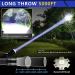 100000 Lumen Rechargeable Flashlight | High Power Handheld LED Flashlight for Camping & Emergency | Long Range USB C Flashlight - Black - Buy Online on GoSupps.com
