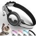 Airtag cat neck band reflective GPS cat neck bands with Apple Airtag holder Air day cats safety neck band adjustable light tracker neck bands for cats kitten small dog (black)