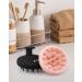2-Pack Silicone Scalp Massager Shampoo Brush - Hair Growth & Dandruff Treatment - Wet/Dry Hair Massager for Women & Kids - Salmon Pink/Black - Buy Online on GoSupps.com