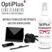 OptiPlus Lens Cleaning Spray & Premium Microfiber Cloth | Streak-Free Cleaner for Glasses Screens & More - 4oz - Buy Online on GoSupps.com