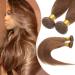 Elailite treat real hair Sew in human hair bundles extensions hair parts brazilian hair bundle extensions hair extension smooth (45cm 100g) Straight #06 light brown 45cm light brown