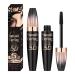 Shantou Ouhoe 2PC 5D Volumizing Mascara Mascara for Volume and Curls Bigger Eyes Stereoscopic Fibrous Eye Black Mascara Stays Unaltered and Does Not Smudge Suitable for All Types of Eyelashes