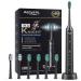 BAOVERI Sonic Electric Toothbrush for Adults - Wireless Rechargeable Toothbrush, 6 Brush Heads - 5 Brushing Modes with 3 Intensities - 42000 VPM Motor - Charge Lasts Up to 60 Days (Midnight Black)