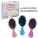 3Pcs Toddler Travel Detangling Hair Brushes - Best Valentine's Day Gift for Women - Small Wet Brush for Baby Kids - Pocket Size Curly Hair Tangle Brush - Pink, Blue, Purple - Buy Online on GoSupps.com