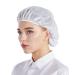 Nanxson 3Pcs Bouffant Caps Food Service Hair Nets Hair Head Cover Net for Factory Kitchen Factory Warehouse Worker CF9047 White One Size