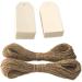 LWR CRAFTS 100 Hang Tags with Jute Twines 100ft - White, 3 3/4 x 1 3/4 Inches - Buy Online on GoSupps.com