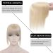 Premium Clip-in Real Hair Extensions | 7A Remy Hair Topper | Thickening Toupet | Platinblond 60# - 25cm - Buy Online on GoSupps.com