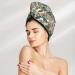 Hair Towel Wrap with Button - Quick Drying Towel Turban for Hair | Tropical Palm Trees Design - International Shipping Available - Buy Online on GoSupps.com