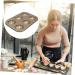 Zerodeko 1pc Cake Shell Pan Mini Muffin Pan Ice Ball Mold Chocolate Mold Metal Muffin Pan Steel Muffin Molds French Madeleine Pan Ice Cube Trays Baking Tool Carbon Steel Wedding Baking Pan 26.5X18.5CM Gold - Buy Online on GoSupps.com