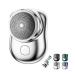 Alkyne Mini-Shave Portable Electric Shaver Mini-Shave Portable Electric Shaver Pocket Wet & Dry Men's Shaver USB Rechargeable Shaver Suitable for Home Travel Father's Day Gifts(Silver)
