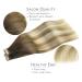 Shop If-of-Hearted Real Hair Tape Extensions - 40PCs 100g 14 inch Ombr Walnut Brown to Ash Brown & Blonde - Invisible Tape-In Extensions for a Seamless Look - Buy Online on GoSupps.com