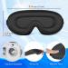 3D Sleep Eye Mask - Zero Eye Pressure Contoured Sleeping Mask for Travel Yoga & Naps - 100% Light Block Soft Comfort Cover for Men & Women (Black - Buy Online on GoSupps.com