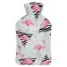 Hot Water Bottle With Lid Flamingo Bird Pattern Rubber Hot Water Bag For Pain Relief Cramps Foot Warmer Hot And Cold Therapy