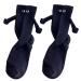 Magnetic Hand Holding Socks 2023 Funny Couple Holding Hands Socks Unisex Funny Magnetic Suction 3d Doll Couple Socks 1Pair Black