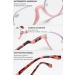 Shop Lanomi Fashion Half-Frame Reading Glasses - Blue Light Filter UV400 Protection Pink Frame & Tortoise Arm - Perfect Visual Aid for Men & Women - Buy Online on GoSupps.com