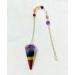 Handcrafted 7 Chakra Crystal Pendulum for Healing and Scrying - Genuine Gemstone Dowsing Tool with Orgonite Point and Chakra Beads Chain - Buy Online on GoSupps.com