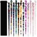 12 Pieces Acetate Hair Sticks Styling Hair Chopsticks Hair Accessories Tortoise Shell Hairpin Leopard Print Hair Pins Chinese Retro Hairpins Disk Hair Sticks Hair Accessories for Women and Girls (Elegant Colors)