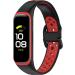 Two-Toned Silicone Wristband for Samsung Galaxy Fit 2 | Red Breathable Bracelet Strap for SM-R220 Fitness Smartwatch - Buy Online on GoSupps.com